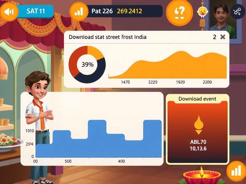 Naan Trip gameplay screenshot showing Indian street food scene